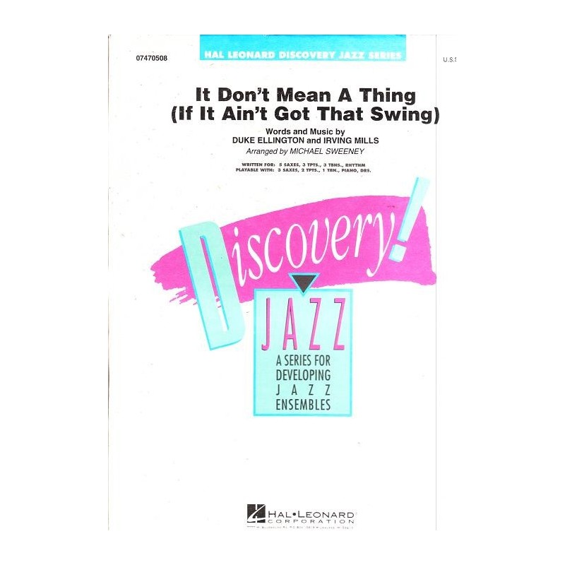It Don't Mean a Thing (If It Ain't Got That Swing) Book/Cassetta
