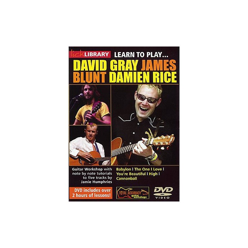 Lick Library: Learn To Play David Gray, James Blunt, Damien Rice (DVD)