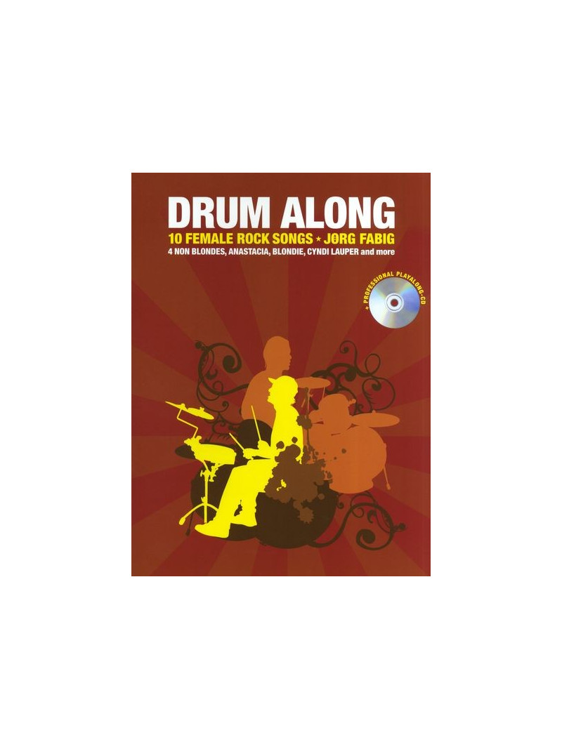 Drum Along: 10 Female Rock Songs (book/Cd Play Along)
