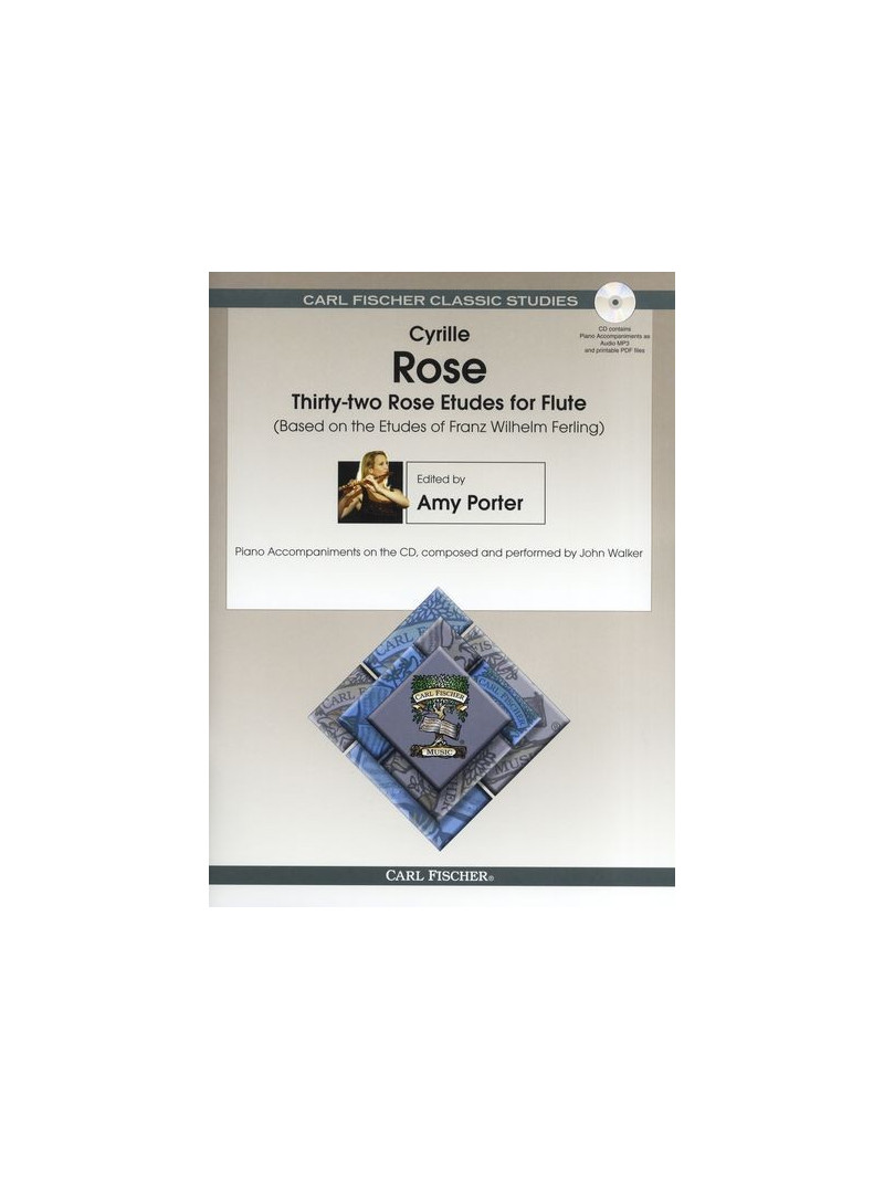 32 Rose Etudes For Flute (book/CD-MP3)