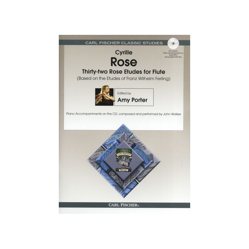 32 Rose Etudes For Flute (book/CD-MP3)