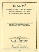 Etudes et Exercises pour Clarinet: 45 exercises