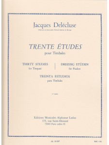 Trente Etudes pour Timbales-2 Cahier