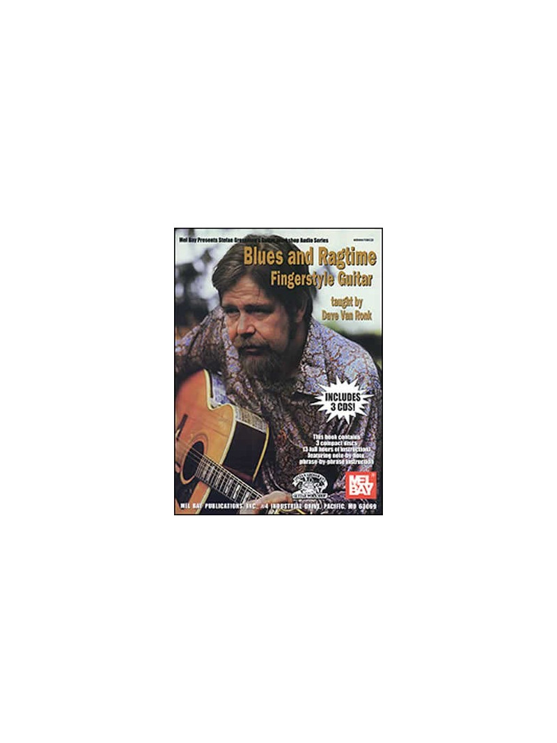 Blues and Ragtime Fingerstyle Guitar (book/3 CD)