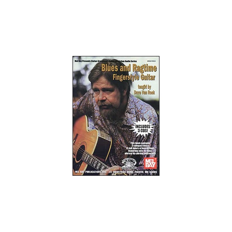 Blues and Ragtime Fingerstyle Guitar (book/3 CD)