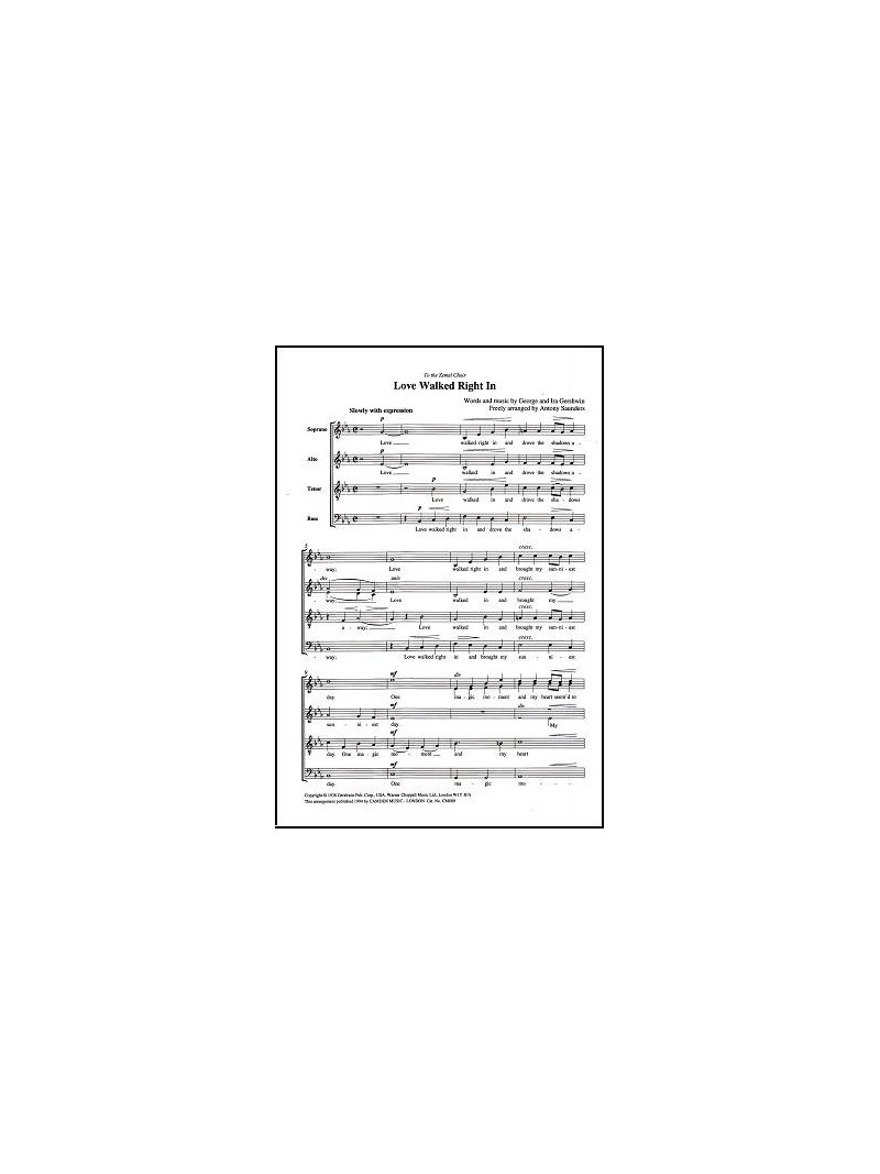 Love Walked Right In (choral)
