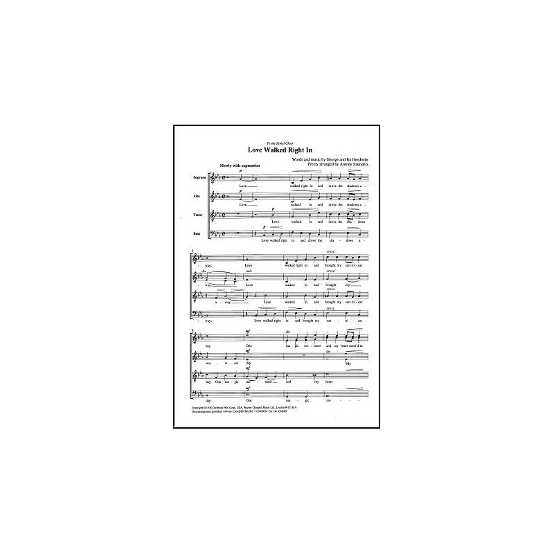 Love Walked Right In (choral)