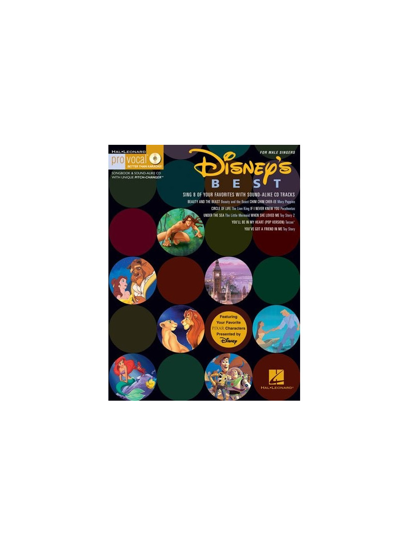 Pro Vocal: Disney's Best Male Voices (book/CD sing-along)