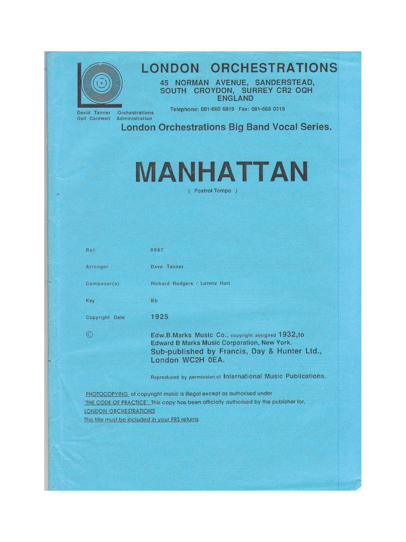 Manhattan - Jazz Ensemble