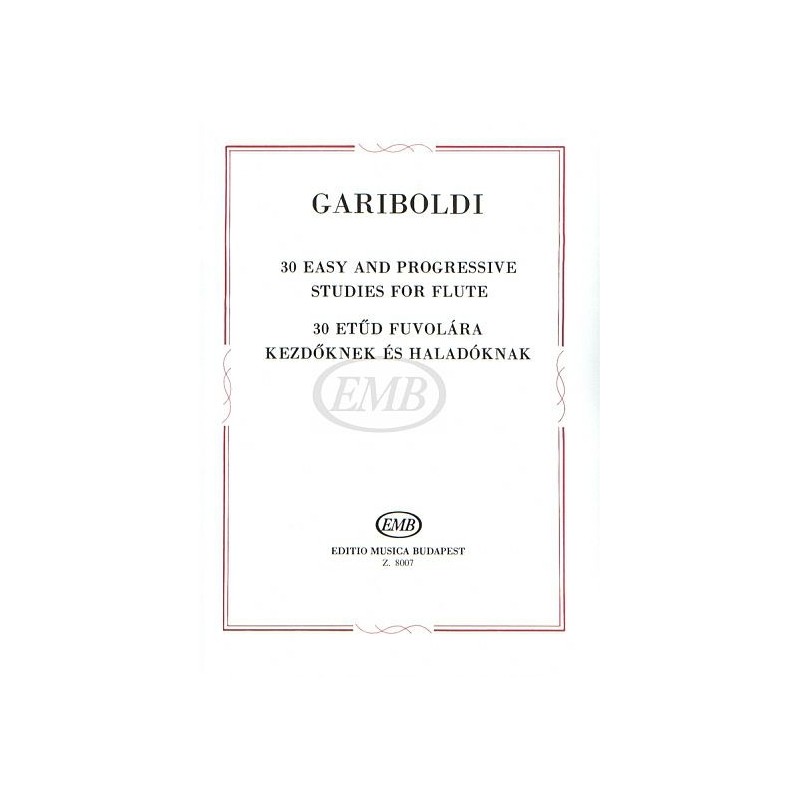 30 Easy and Progressive Studies for Flute