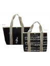 Canvas Bag With Treble Clef/Sheet Music Design