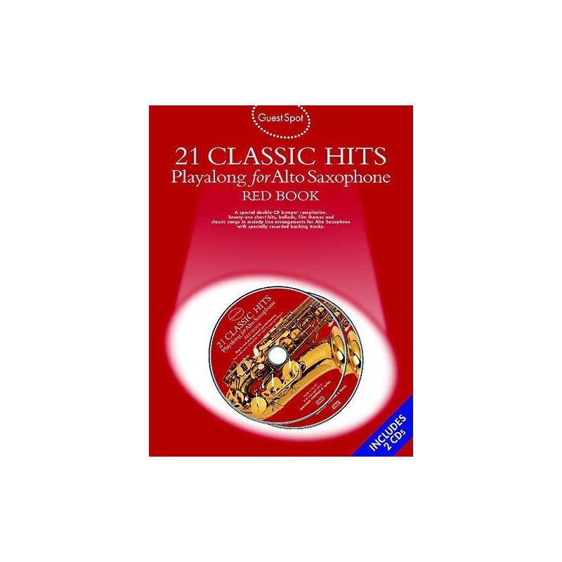 Guest Spot: 21 Classic Hits Playalong For Alto Sax - Red Book (book/2 CD)