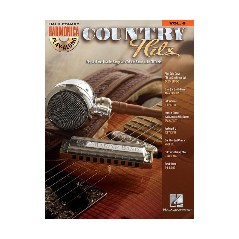 Country Hits: Harmonica Play-Along Volume 6 (book/CD)