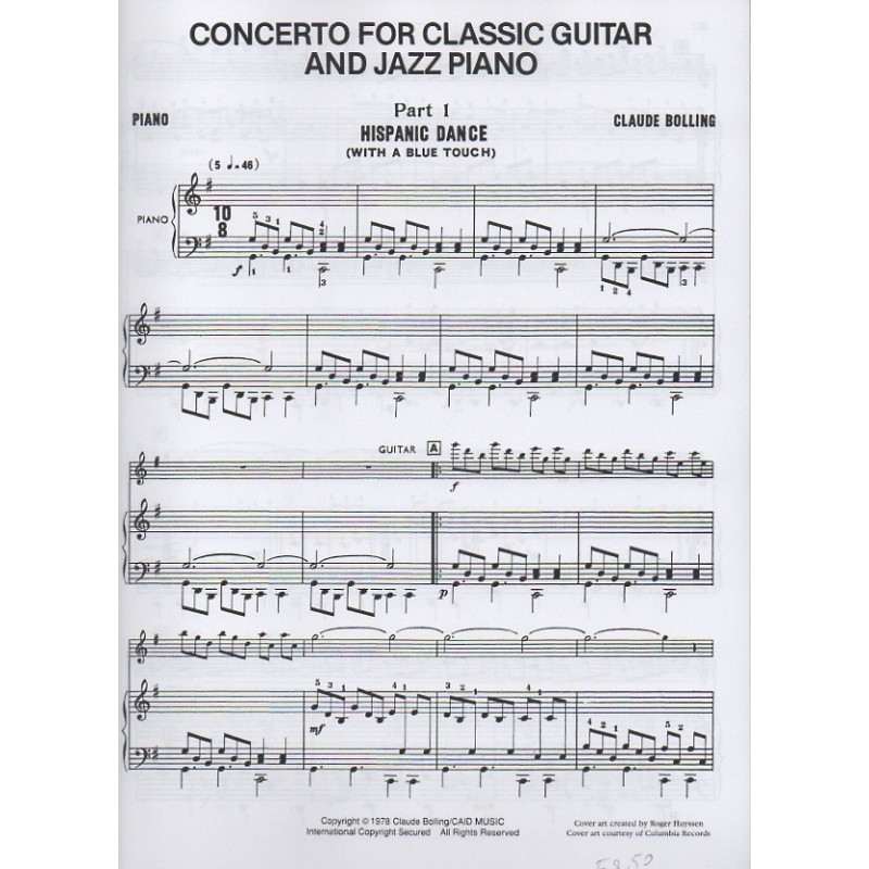 Claude Bolling guitar, Concerto for Classical Guitar & Jazz Piano Trio