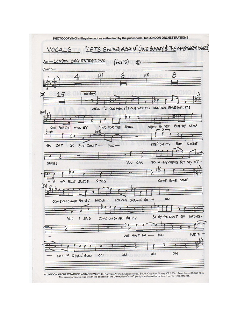 Let's Swing Again (Medley)