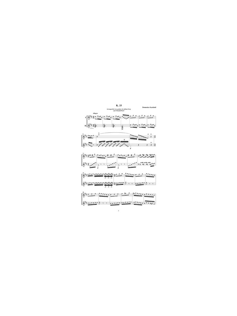 Music of Domenico Scarlatti For Two Guitars 