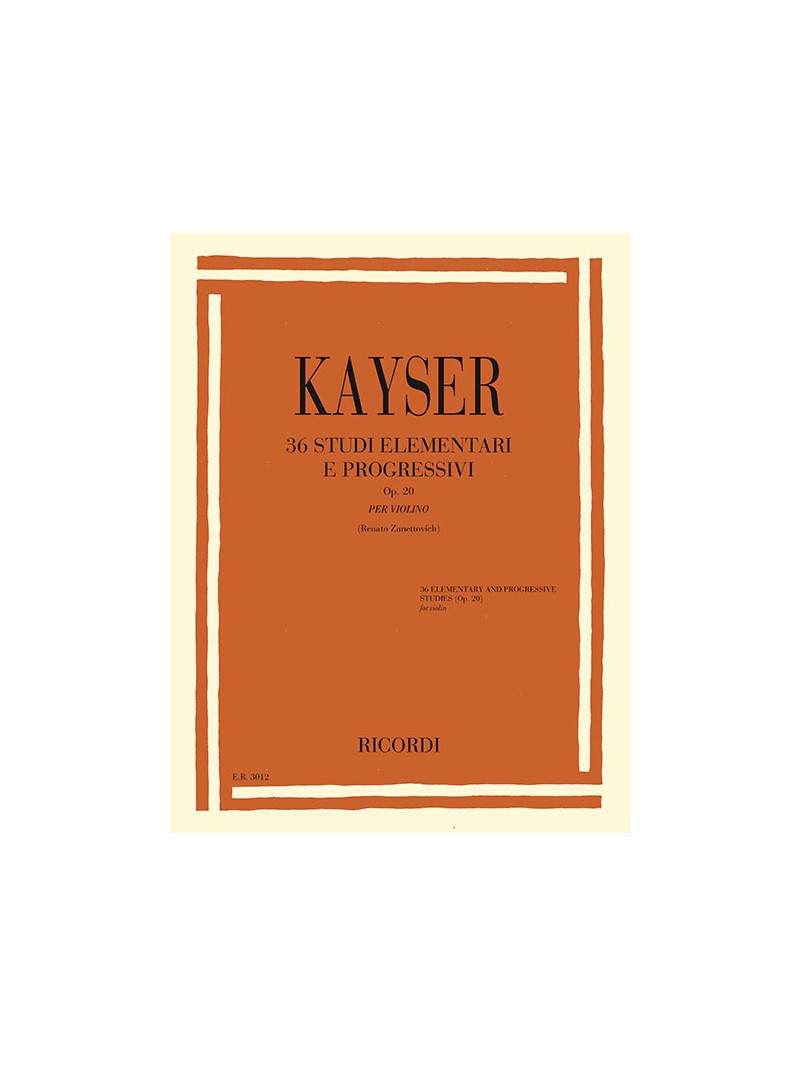 Kayser - 36 studi elementari e progressivi per violino