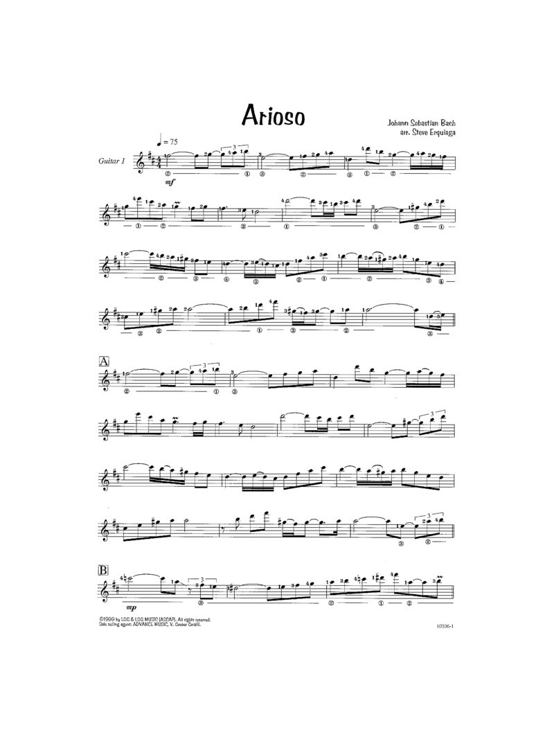 J. S. Bach - Arioso - for 2 Guitars