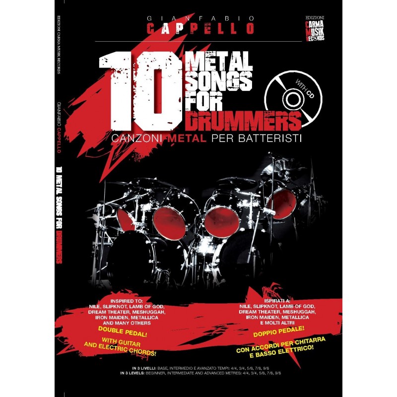 10 Metal songs for Drummers (libro/CD)
