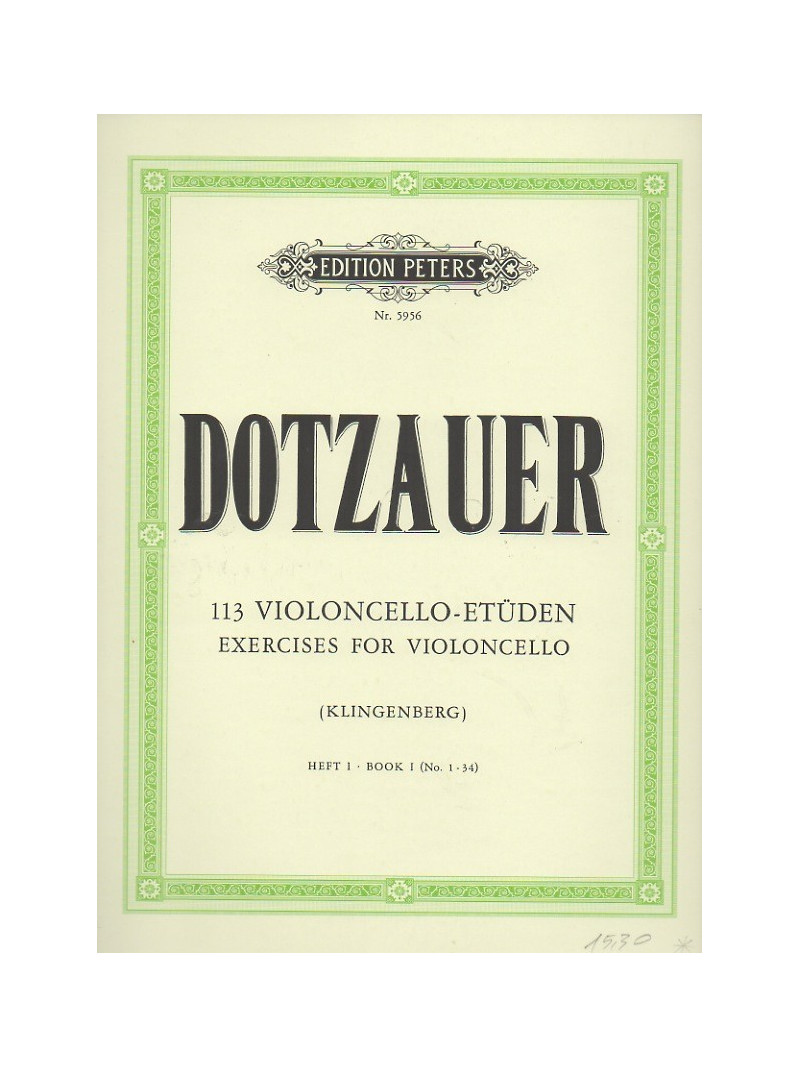 Dotzauer - 113 Violoncello Etuden - Part I