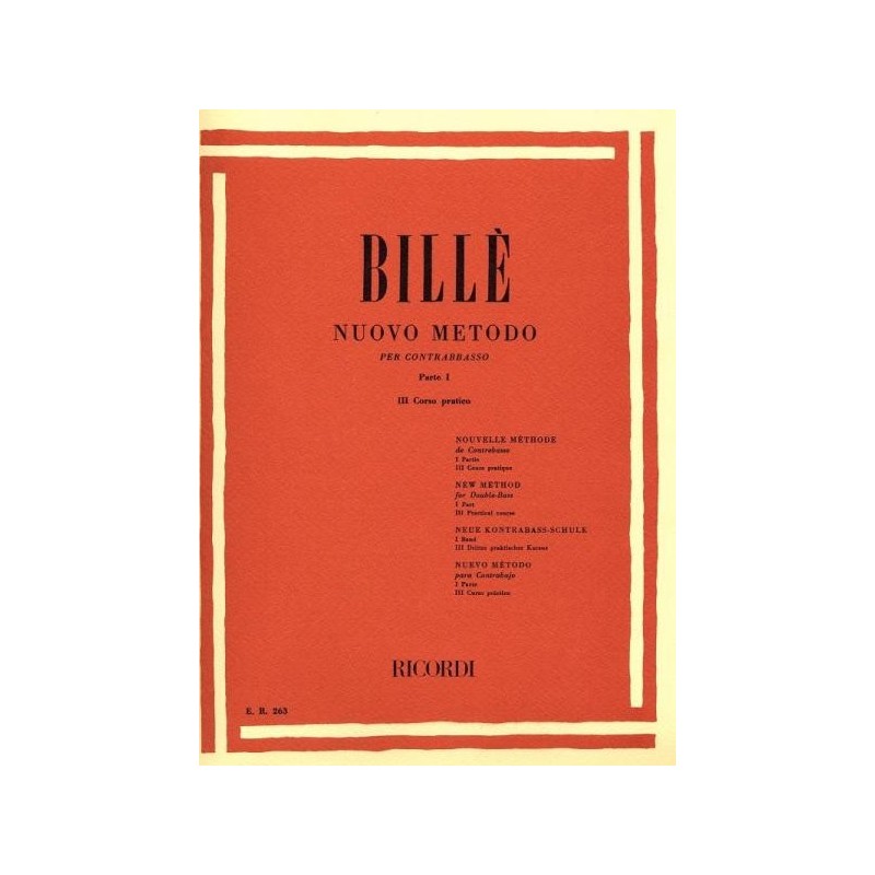 Bille' - Nuovo metodo per contrabbasso - 3° Corso