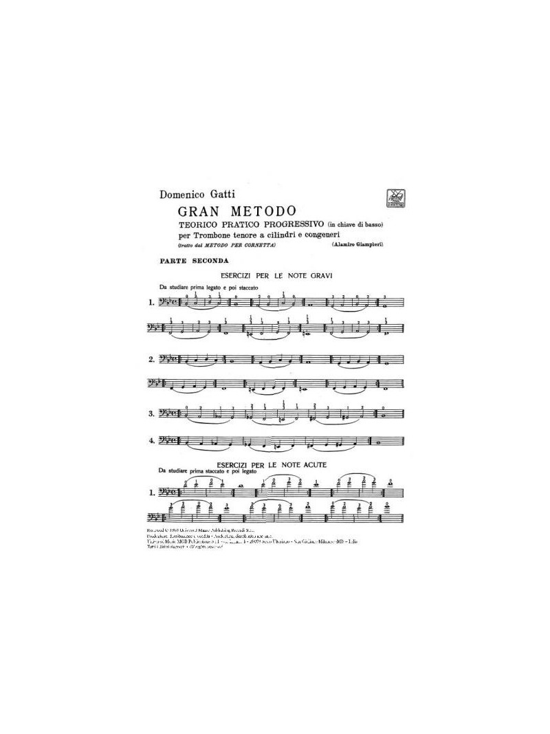 Gran Metodo teorico pratico per trombone tenore - Parte II