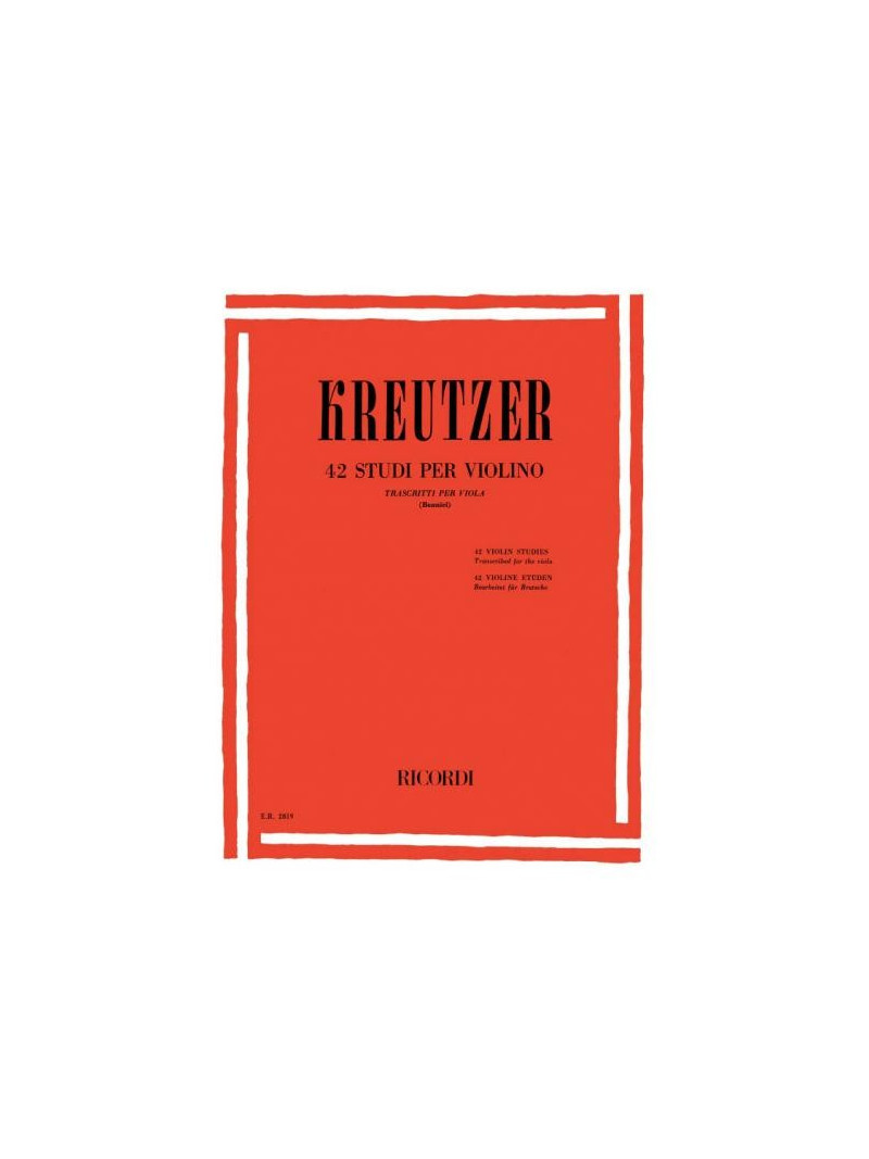 Kreutzer - 42 studi per violino (trascritti per viola)