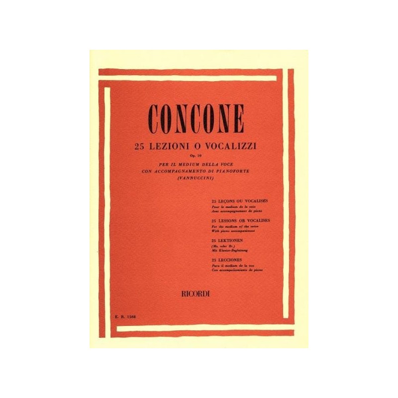 Concone - 15 lezioni o vocalizzi op. 10