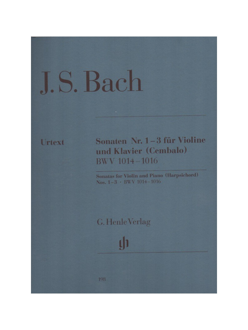 Sonatas for Violin & Piano Nr. 1-3 BWV 1014 -1016