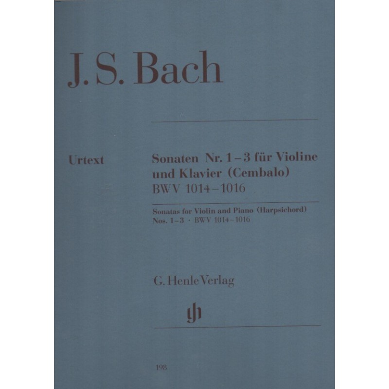 Sonatas for Violin & Piano Nr. 1-3 BWV 1014 -1016
