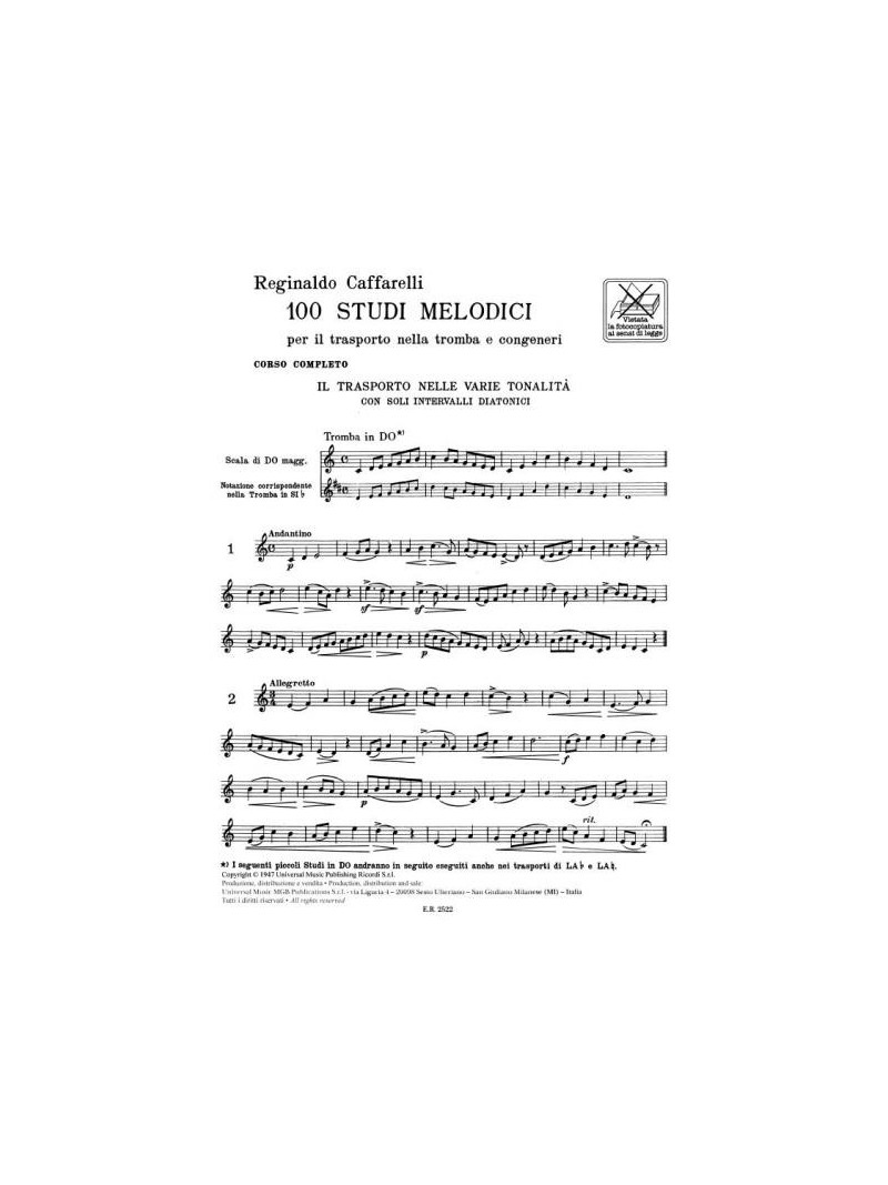 100 Studi melodici (Tromba)