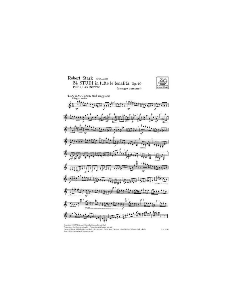 24 Studi in tutte le tonalità - Per clarinetto