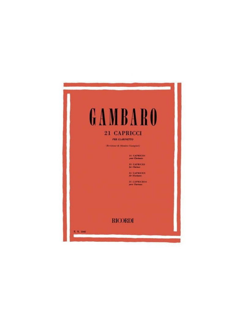 Gambaro - 21 Capricci per clarinetto