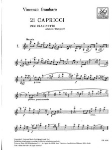 Gambaro - 21 Capricci per clarinetto