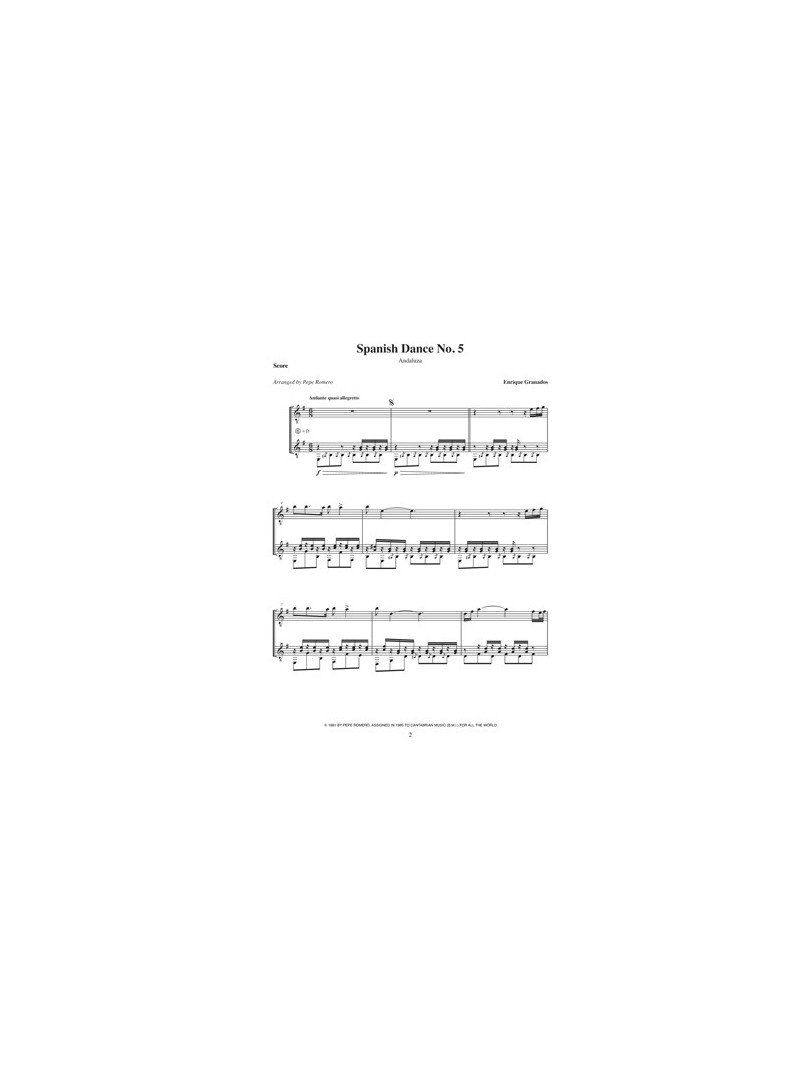 Spanish Dance No. 5 Andaluza