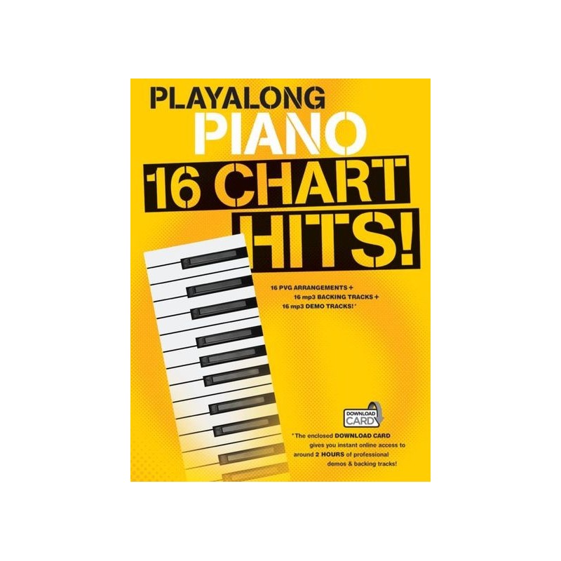 Playalong Piano: 16 Chart Hits (Book/Download Card)