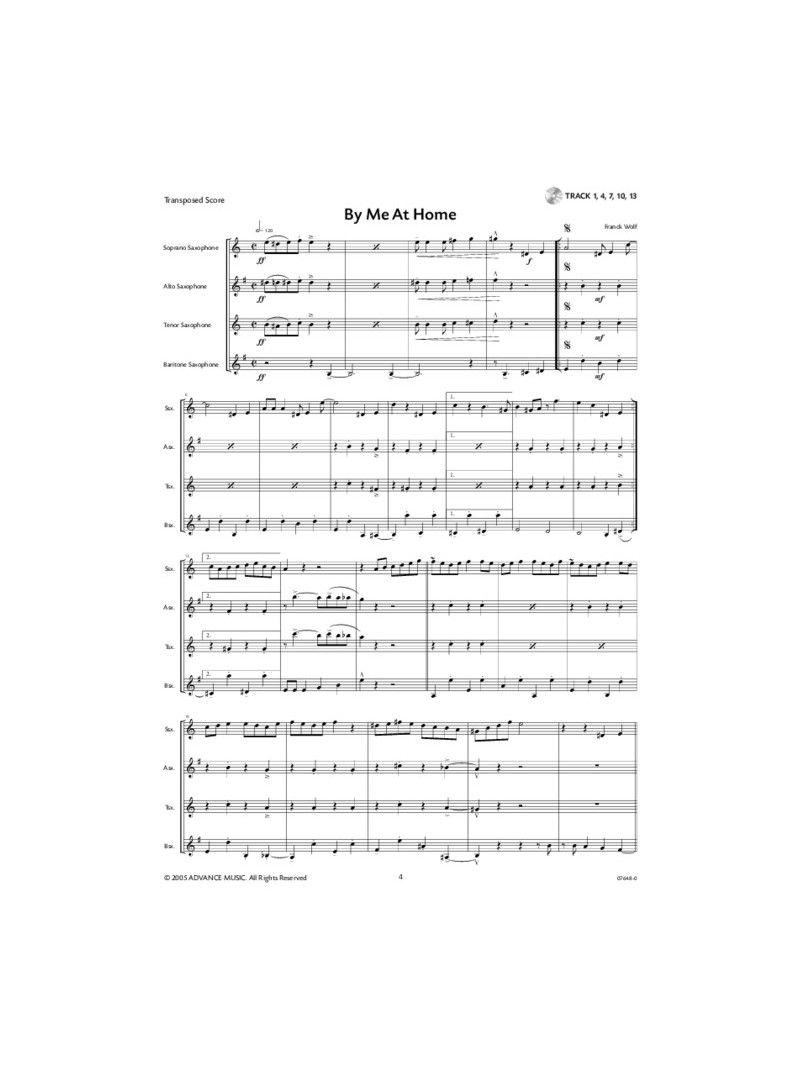 3 Dixieland for Saxophone Quartet (book/CD play-along)