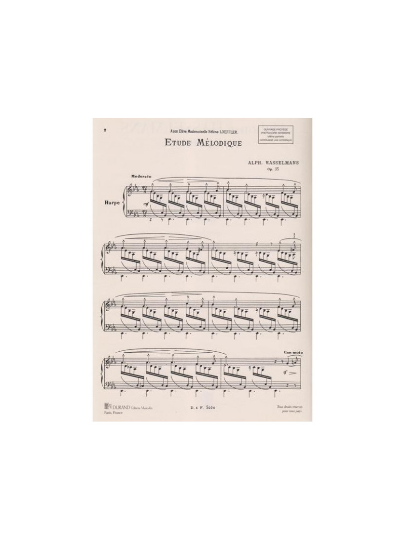 Etude mélodique op.35 (Harpe)