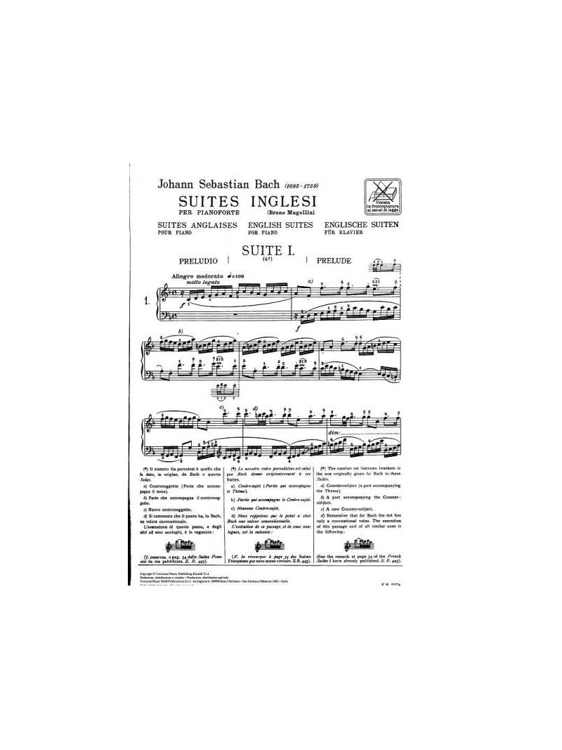 Suites inglesi - Per pianoforte