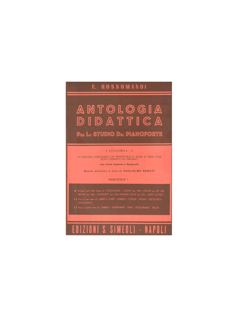 Antologia didattica per lo studio del Pianoforte