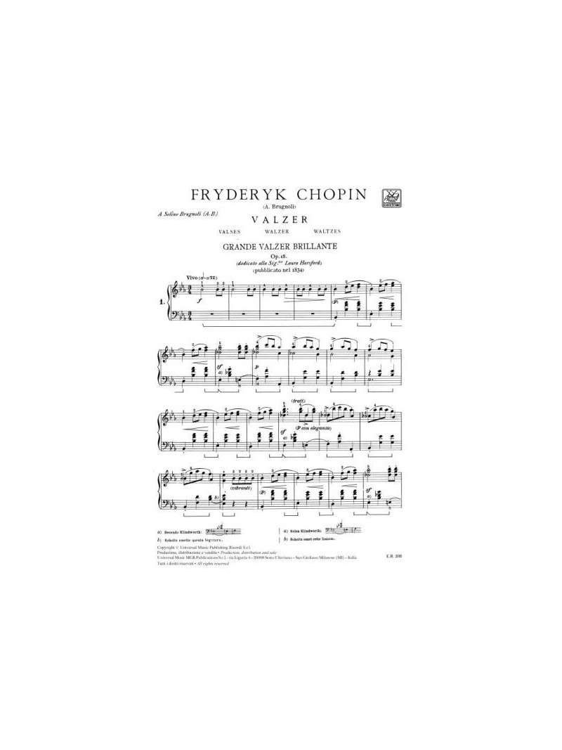 Chopin - Valzer per pianoforte