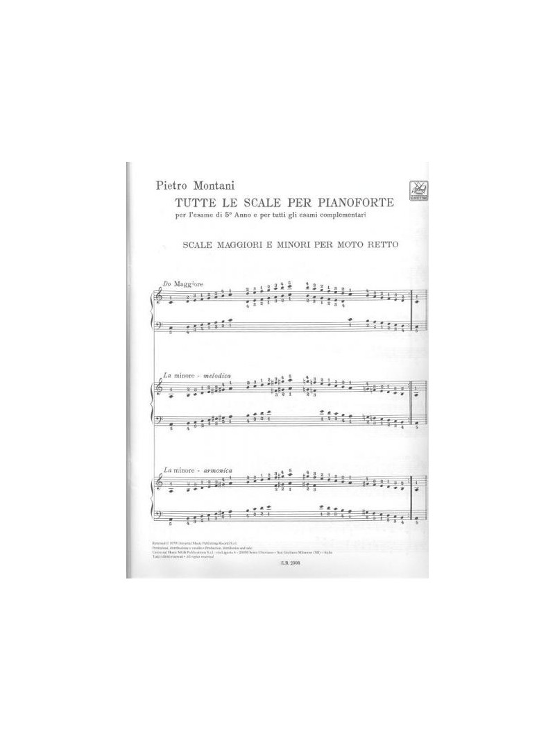 Tutte le scale per pianoforte