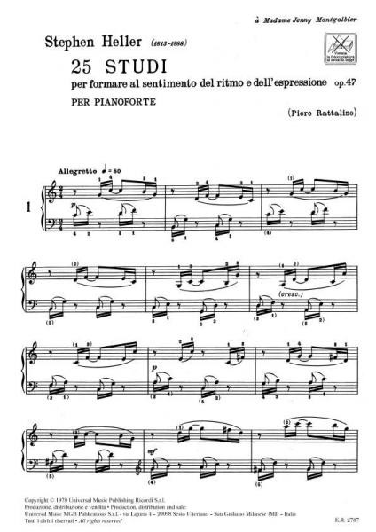 25 studi per pianoforte Op. 47