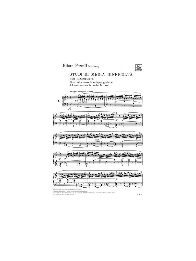 Studi di media difficoltà - Per Pianoforte