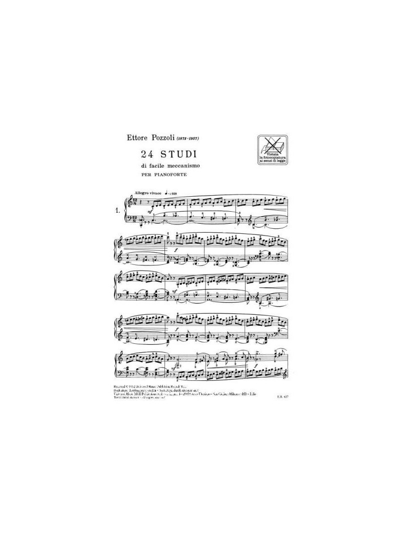 24 Studi di facile meccanismo per Pianoforte