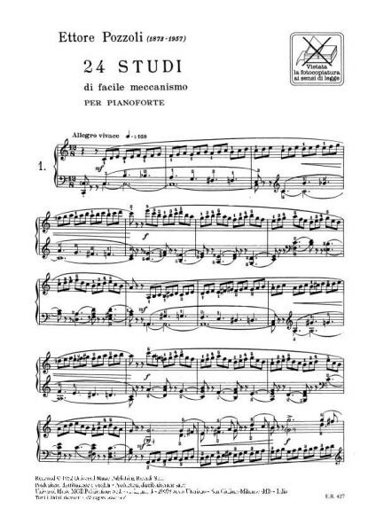 24 Studi di facile meccanismo per Pianoforte