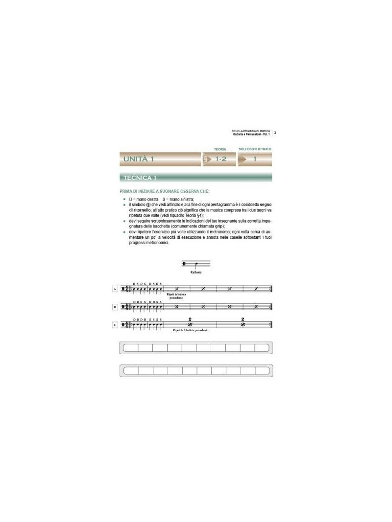 Scuola di musica: batteria e percussioni - Unità didattica (libro/CD)