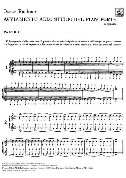 Avviamento allo studio del pianoforte - Parte I