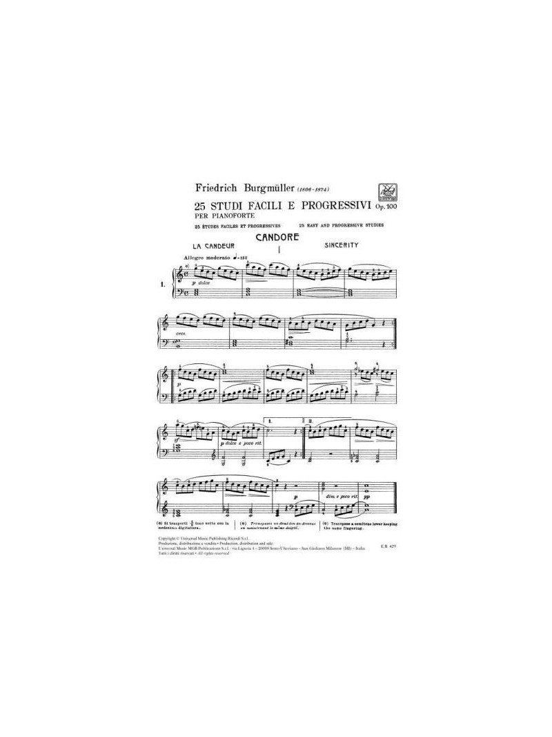 25 Studi facili e progressivi per pianoforte