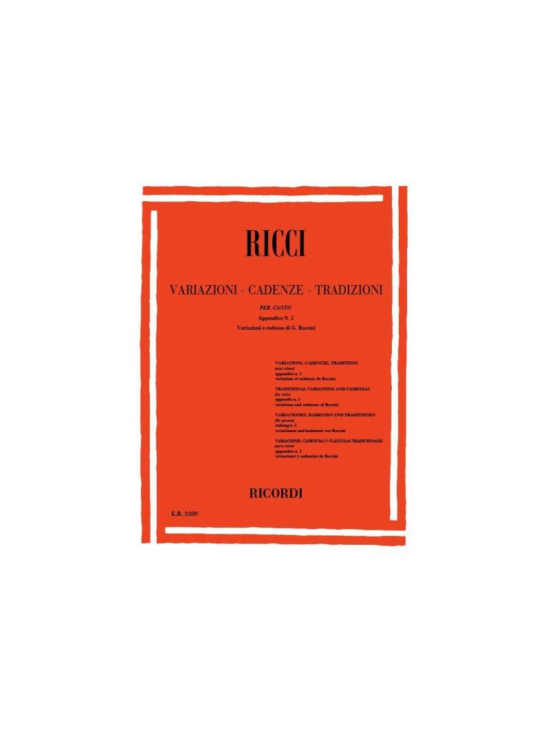 Variazioni - Cadenze - Tradizioni (Canto)